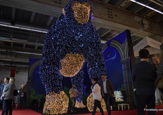 Big monkey in Christmas style.