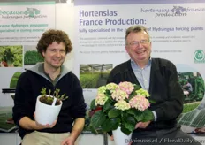 Thomas and Kees Eveleens (father and son) presenting Bocause Hydrangea propagation.