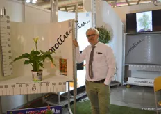 Pierre Demesmaekers of FotoCCar.He is exhibiting at the show for the 3th time and is seeing the number of visitors increasing. They are expanding markets with the FotoCCar, also in Italy. In 2014, they introduced the FotoCCar to the European market, in 2015, they wpn the Innovation Award at the Salon du Vegetal in France and currently the sales in the Netherlands are really good and in other countries, like Italy, the sales are starting to pick up nicely.