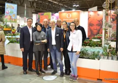 Part of the team of Dümmen Orange. They are exhibiting at the exhibition for the second time and according them, they are still growing, even though the market is not growing. In Italy, their best sellers are poinsettias and bedding plants and they are now starting to introduce new varieties in Italy.