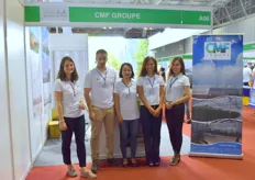 Camille Duran, Corenthin Chassouant, Anyta Nguyen & Bich Ngoc of the French CMF Groupe, showing the new Greenpush profile they recently launched.