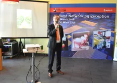 Arie Veldhuizen, agricultural counsellor for the Dutch Embassy, hosted the Holland Networking Reception organised by the embassy on the first day of the exhibition