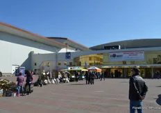 Sunny weather at the International Exhibition Centre, Kiev