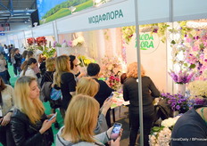 Crowds of mostly florists taking pictures of about any flower they see