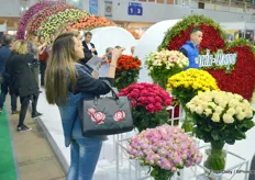 Most popular spot at the fair: the hearts of roses, presented by Ukraine's largest rose grower Ascania