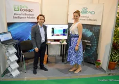 Eugene Sidorov and Anastasia Ruzhyna, presenting Diamond's multiple sofware solutions for growers