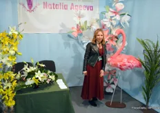 Natalia Ageeva is a school for florists, and Dasha is one of its students & the artist who made the piece of art right behind her