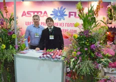 Astra Fund is a major suppliers of cutflowers and potted plants to the eastern European market. On the photo director Egidijus Kunigiskis and Ilja Dombrovsky