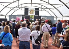 Steve Jones of Greenfuse showing a group of visitors Greenfuse's varieties.