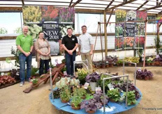 The team of Terra Nova Nurseries. This year, they are presenting their 20 new varieties in a playful way. The display features a “Join us for a Picnic in the Park” theme, which includes custom-built displays based on playground structures