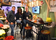 Chris, Jennifer and Wilco from Florisoft, a company offering software solutions to growers, among others to Amor and Omang.