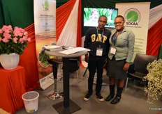 Bollo Denis and Mercy Limbua of Socaa, a society committed to secure food safety in Kenya.