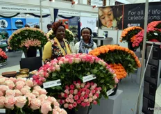 Panocal Farm, a long time supplier of roses from Mount Elgon. At the show the grower was represented by Jane Adisa and Mercy Njuguna.