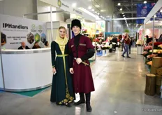 A couple in a traditional Russian dress from the region Cirasissian were walking down the aisles of the show and caught the eye of many visitors and exhibitors.