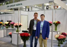 Alexandr Safaraliyev and Artem Smerkalov of ZNS Group Limited. They consolidate flowershipments from Kenya and export around 60 percent to Russia and 40 percent to Kazachstan, Kirchistan, Middle East and Europe. Safaraliyev explains that it has been a though year for Kenya because of the weather conditions. “The demand was there, but the production low.”