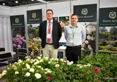 Aivars Mirseps and Gareth Minton of David Austin Roses presenting their garden roses. According to Mirseps there is no particular or popular color for garden roses in Russa. The demand changes every year.