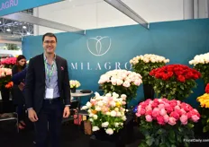 Mauricio Danies of Milagro presenting their new refreshed image, but also their new product Ranunculus. Their main product is are still cut roses, and they have the exclusive right to produce Explorer in Colombia. More on the latest developments at Milagro later in FloralDaily.