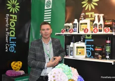 Eugene Taranukha from FloraLife also showed his products on the expo.
