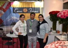 Carla Morales, Luis Morales and Silvia Buitron from Ceres Farms showed some beautifull flowers.