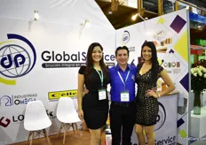 Mabel Zavala and Marco Ordonez of Globel Service with their model. 