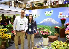 Nelson Benavide and Monica Arevalo of CEM Seeds. They sell seeds of Gloeckner and La Villetta. 