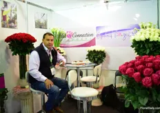 Gabriel Yanez of High Connection Flowers and Spring Vogue Roses. This Ecuadorian grow roses on 8ha and are planning to grow callas next year. 