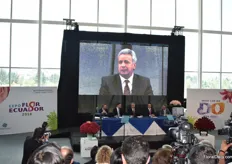 Ecuadorian president Lenín Moreno opened Expo Flor Ecuador.