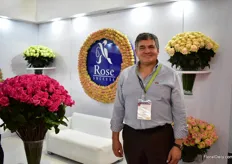 Carlos Aguirre Moreno of Rose Success. For over 20 year, they are growin roses in the Cotopaxi area. Currently, the greenhouse is 9ha. US is a steady market for them and they are looking for new countries to export to.