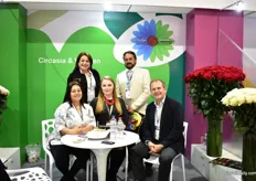 The team of Circasia, at the Asocolflores pavillion. 