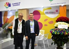 Felipe Rojas and Jorge Ortega of Matina Flowers were also exhibiting at the Asocolflores booth, 