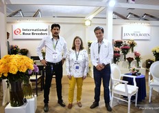 Sebastian Recalde, Debbie Rule and Marco Paredes of International Rose Breeders. The represent Dutch rose breeder Jan Spek Rozen in Ecuador. 