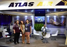 Elizabeth Suarez, Andrea Cobos and Paulina Carrera of Atlas Air. 