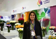 Cristina Uricoechea of Asocolflores. At the Expo Flor Ecuador, 6 Colombian growers were presenting their products in the Asocolflores booth. 
 
 
 