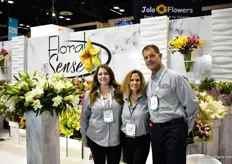 Ashley Nally, Michelle Lopez and Izzy Fernandez of Floral Sense. They are specialized in OT and hybrid lilies. According to Nally, in the OT’s they have the widest assortment, including some exclusive varieties. The flowers are grown in Colombia and they also make lily centric bouquets and . They supply mass markets in the US.