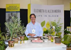 Robert Bakker of Elizabeth Alexandra; a new brand of Dewar Nurseries, one of America’s largest rose growers. It is a new division offering innovative floral creations and an assortment of edible fruits.