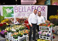 Leonardo Raza and Jose Torres of Bellaflor, This Ecuadorian grower produces over 30 flower varieties.”We are a one-stop-shop and we therefore can offer a large amount of different bouquets”, says Torres. The US is their main market where they supply to wholesalers and mass market.