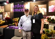 David Kaplan and Kristin Gilliland of Gardens America. This third generation familily company imports flowers from all over the world and supplies wholesalers, retailers and supermarkets. They have a wide assortment of flowers, but primarily show their novelty niche items at the PMA. “Stores are looking for something special.”