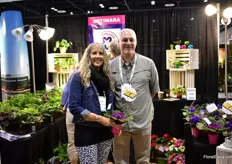 Phillip Allen and aura Home of Optimara. They supply US grovers and are introducing one of their new African violet breeds at the PMA. More on these new varieties later in FloralDaily. Next to African violets, they also sell ferns and foliage and for these products, they see the demand increasing.