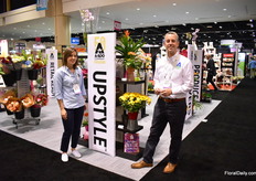 Kristle Klink and Dennis DeBaltzo of A-Roo presenting the new NeoTerra Upstyle cover. 