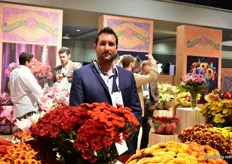 Elkin Benavides of Natur's Flowers. They grow flowers and make bouquets at three farms in Colombia and supply supermarkets in the US. 