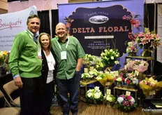 Foti Defterios, Colleen MCGrowan and Jason Fisher of Delta Flora. They make bouquets and arrangements in Los Angeles and import their flowers from all over the world. THey supply to mass supermarkets in the US. 