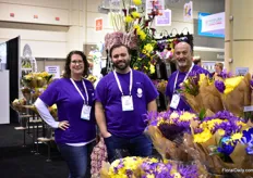 Stacy MacCoy, Eric Fernandez and Steve Fransen of Continental Flower. They grow and import flowers and distribute them in the US and Canada to mass market. 