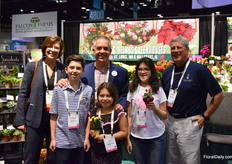 Jin Ju Wilder Director of Marketing at LA & SF Specialty, Carlor Oramas of Gems Group with his children were paying a visit to Wiliam Byland at William Byland N.G. Heimos Greenhouses. 