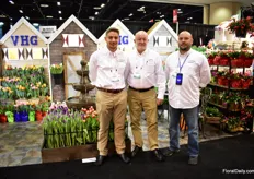 Alex van Hoekelen, Nick Sprengers and Larry Huft of Van Hoekelen Greenhouses. They are the largest bulb grower in the Northeast and are in business of about 30 years now. It is a real family company and they see the demand for cut tulips growing. 
