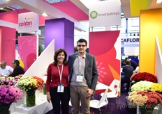 Maria Michelsen and Pablo Martinez of Inverpalmas. They grow roses, carnations and spray carnations. The roses and carnations are their biggest crops.