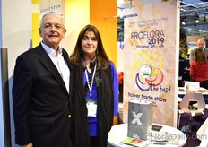 Augusto Solano and Cristina Uricoechea of Asocolflores at the Colombian pavillion, where around 14 Colombian companies (mainly growers) were presenting their products and services. They were also promoting Proflora 2019. This show will be held next year, from October 2-4 in Bogota, Colombia. 