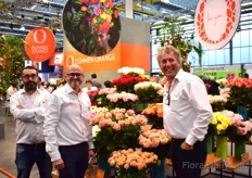 Dümmen Orange. From left to right: Luis Cervantes, Production Manager Carnations and fillers, Ricardo Monzon, Crop Specialist and Area Manager Asia and Ted van Dijk, Area Manager Eastern Europe, Middle East for pot, bedding plants, perennials, succulents. 