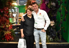 Elena Zarubina of FlowerExpo and Guido Zwart of Mount Elgon. 