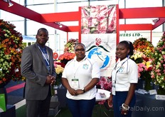 Nicholas Ambanya, Victoria Kung'u and Angeline Abuti of Magana Flowers, a Kenyan rose grower. Two years ago, Ambanya has been brought on board by the Magana board to consolidate and drive the efforts to take the business to the next level.