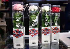 Also this year, Verdissimo showcases a new product; the garden rose on a stem. More on this later in FloralDaily. 